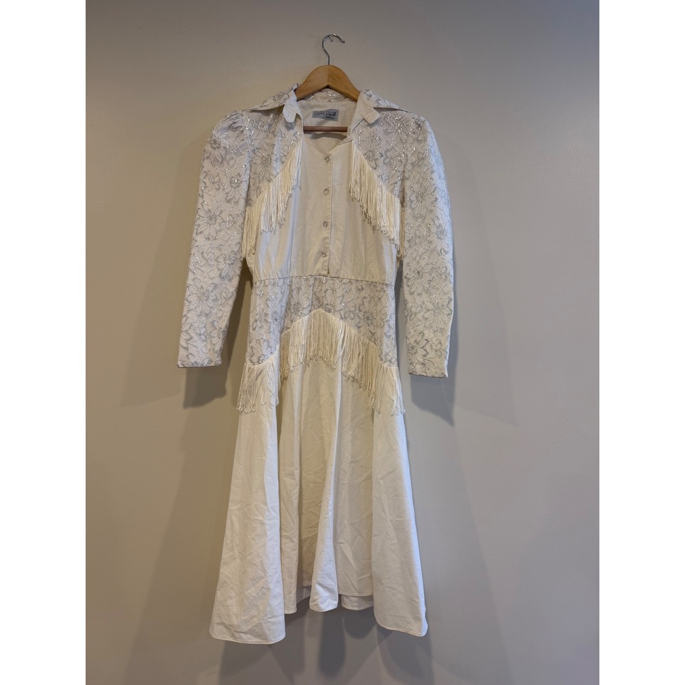 Vintage 80s Lilia Guilty Dolly Parton Halloween western cowgirl dress S/M